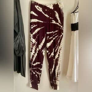 Young Fabulous & Broke Maroon and White Joggers